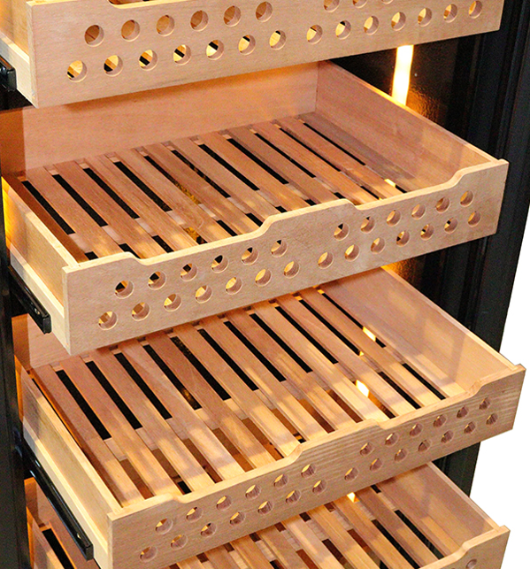 Precision Cigar Humidor 5 Tier Wood Shelves 800pcs