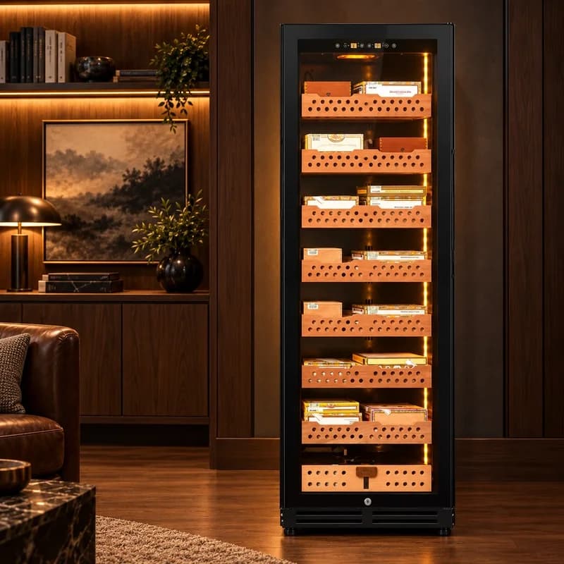 Precision Cigar Humidor 1200pcs in a room setting