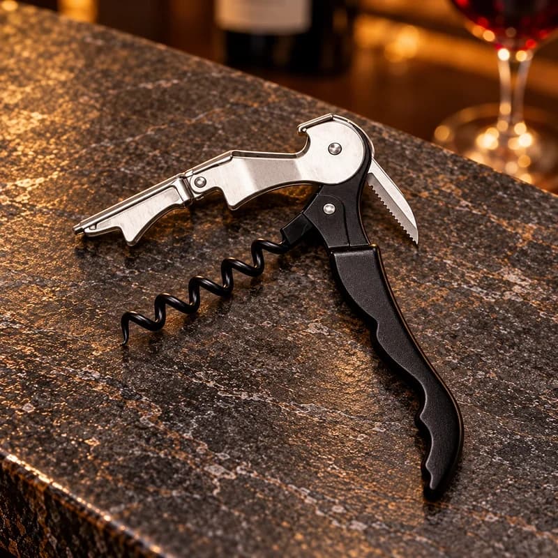 Wine Opener Corkscrew in a room setting