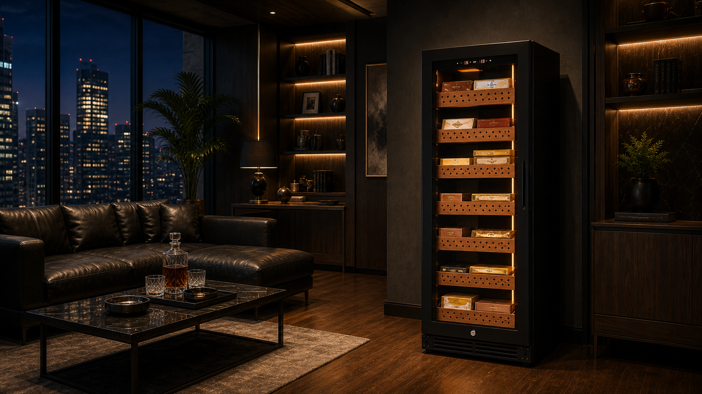 Precision Cigar Humidor 8 Tier Wood Shelves 1800pcs