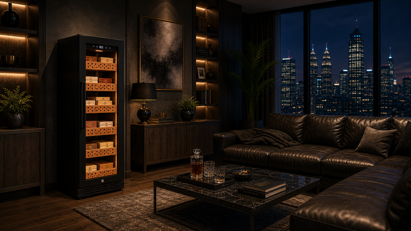 Precision Cigar Humidor 4 Tier Wood Shelves 600pcs