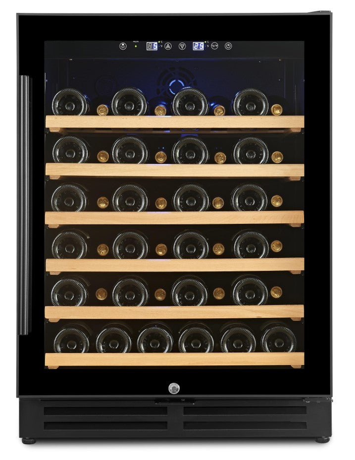 Wine Chiller 48 Bottle 6 Tier Wood Shelves with Door Handler / Side Handler