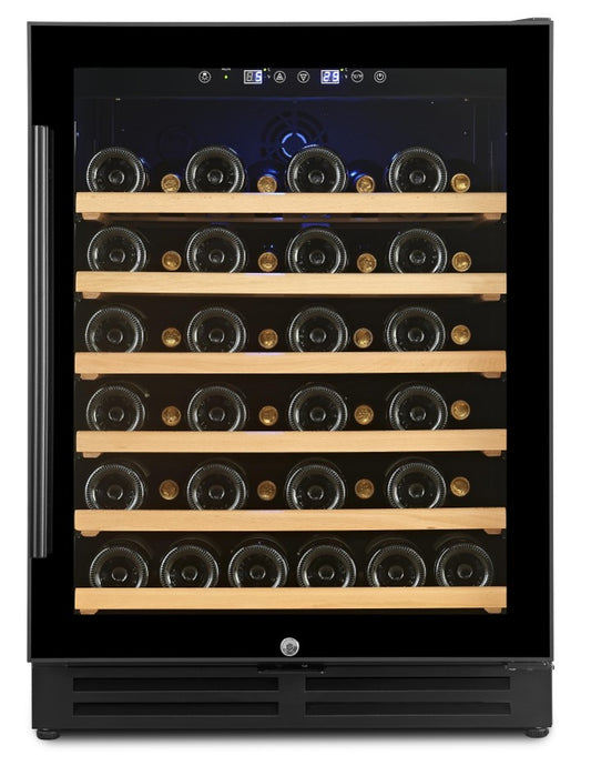 Wine Chiller 48 Bottle 6 Tier Wood Shelves with Door Handler / Side Handler