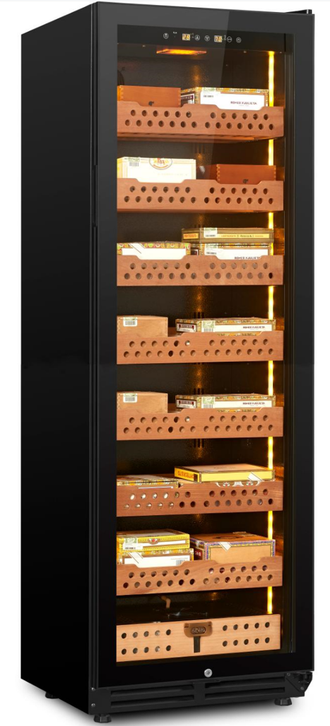 Precision Cigar Humidor 8 Tier Wood Shelves 1800pcs