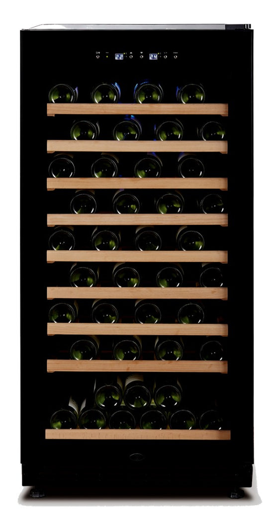 Wine Chiller 75 Bottle 9 Tier Wood Shelves with Side Handler